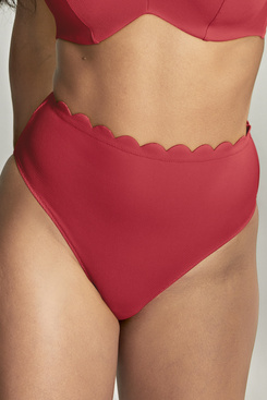 Figi kąpielowe Panache Swim SPIRIT SW1825 High Waist Bikini Bottoms Red