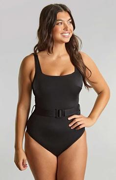 Czarny strój kąpielowy jednoczęściowy Panache Swim SIGNATURE Serena SW1750B Square Neck Swimsuit Black