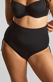 Figi kąpielowe Panache Swim SIGNATURE SW2049 Midi Adjustable Bikini Bottoms Black