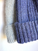 LAURIN Turn-Up Beanie 100% Alpaca 6360 Nocne niebo