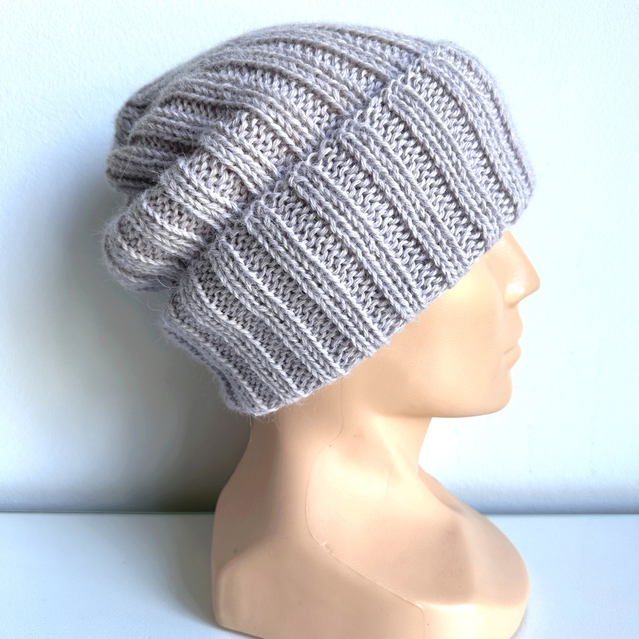 LAURIN Turn-Up Beanie 100% Alpaca 4010 Light Lavender