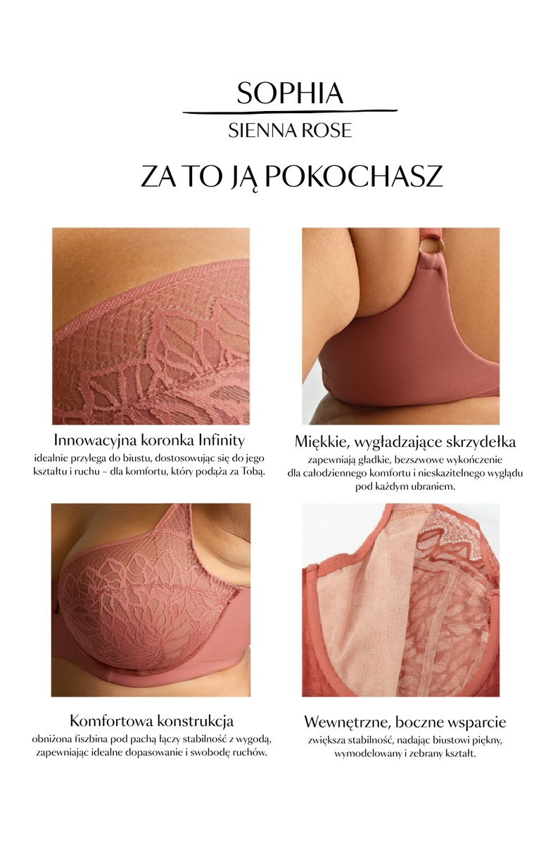 Biustonosz Sculptresse by Panache SOPHIA 11195 Full Cup Bra Sienna Rose