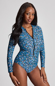 Strój kąpielowy z długim rękawem Panache Swim POSY SW1725A Grace Long Sleeve Swimsuit Posy Print