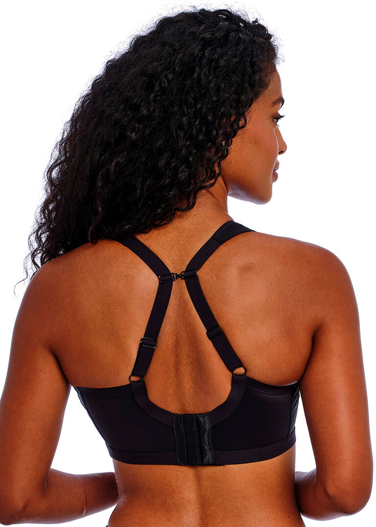 Bezfiszbinowy biustonosz sportowy Freya Active DYNAMIC AC4014JET Non Wired Sports Bra Jet
