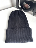 Beanie czapka z wełny merino VARELLA 100% Baby Merino 21 Czarny