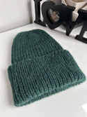CHMURKA Handmade Women's Alpaca Beanie 19 Zielony Leśny