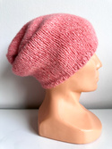 CHMURKA Handgemachte Beanie-Mütze aus Alpaka 50 pfirsichrosa