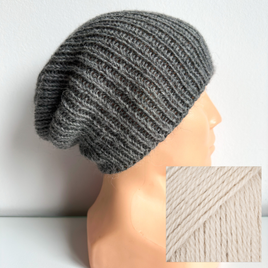 KIARA Beanie-Mütze aus 100% Alpaka 9036 Weizen
