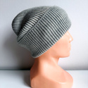 VARELLA Beanie-Mütze aus Merinowolle 100% Baby Merino 22 Hellgrau winterlich