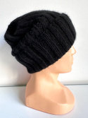 MARLA Turn-Up Cashmere Beanie 100% 516 Nero