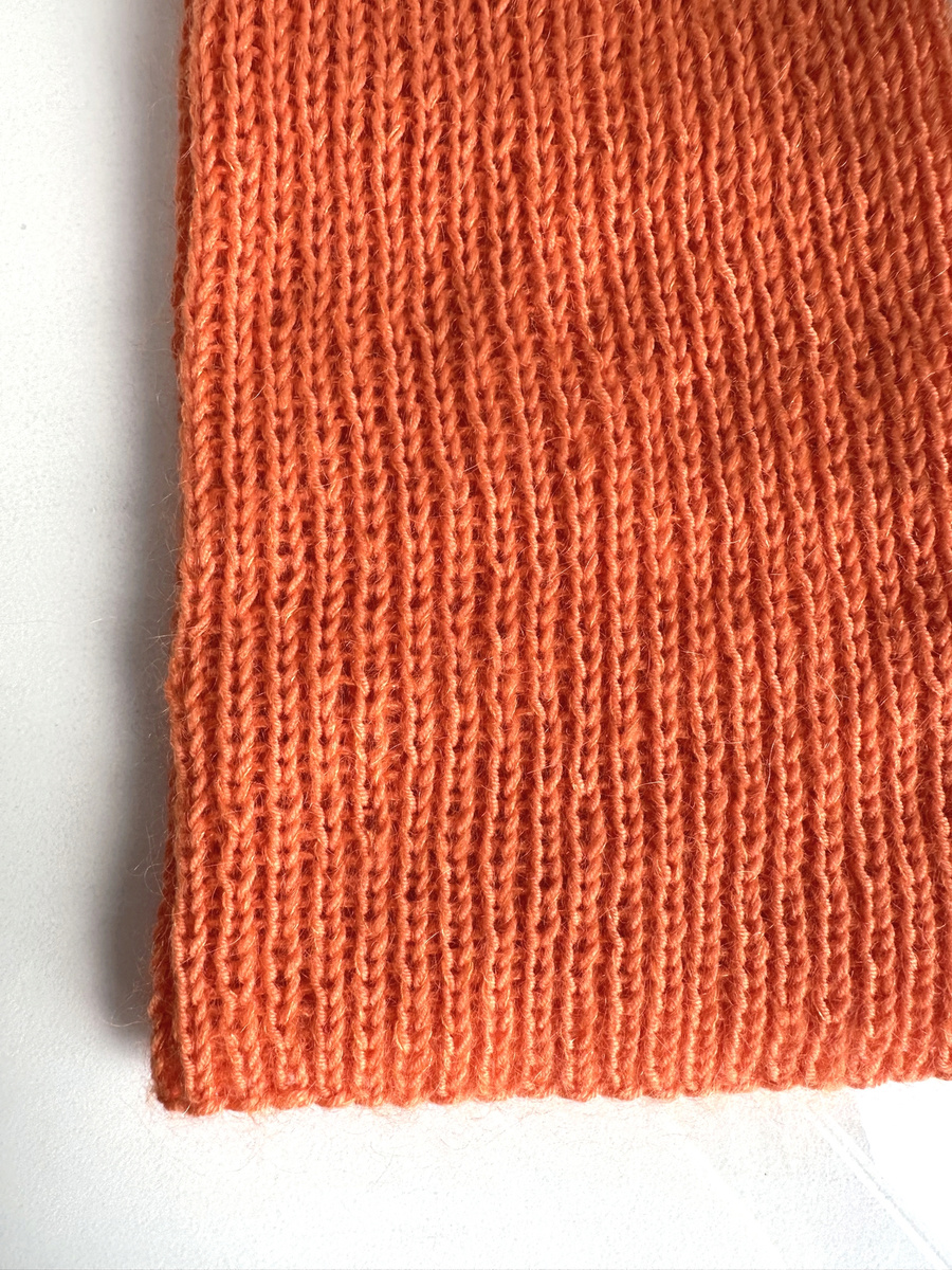 AUREA – ręcznie robiona cienka czapka beanie baby merino + moher i jedwab damska/dziecięca 36/49 Pomarańczowy