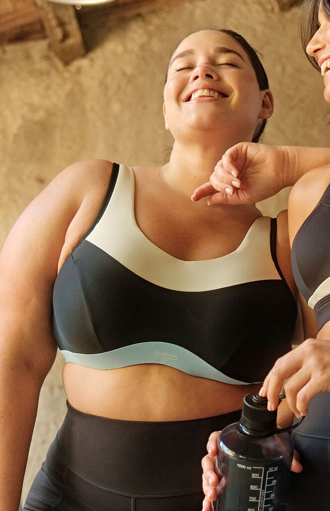 Biustonosz sportowy Sculptresse by Panache UPBEAT 9442 Wired Sports Bra Black/Chalk