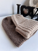 LAURIN Turn-Up Beanie 100% Alpaca 2020 Jasny Nugat Beige