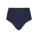 Wysokie figi kąpielowe Panache Swim SIGNATURE SCALLOP SW1755A High Waist Bikini Bottoms Signature Ink Blue