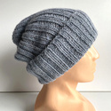 LAURIN Turn-Up Beanie 100% Alpaca 9021 Mgła zimowa