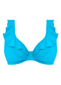 KOMPLET - Sttrój kąpielowy Freya JEWEL COVE Plain Turquoise - z wybranym biustonoszem i majtkami klasycznymi (28F, 30E)