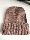 KIARA Mütze mit Umschlag 100% Alpaka 618 Nugat Beige