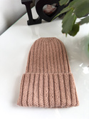 LAURIN Turn-Up Beanie 100% Alpaca 302 camel