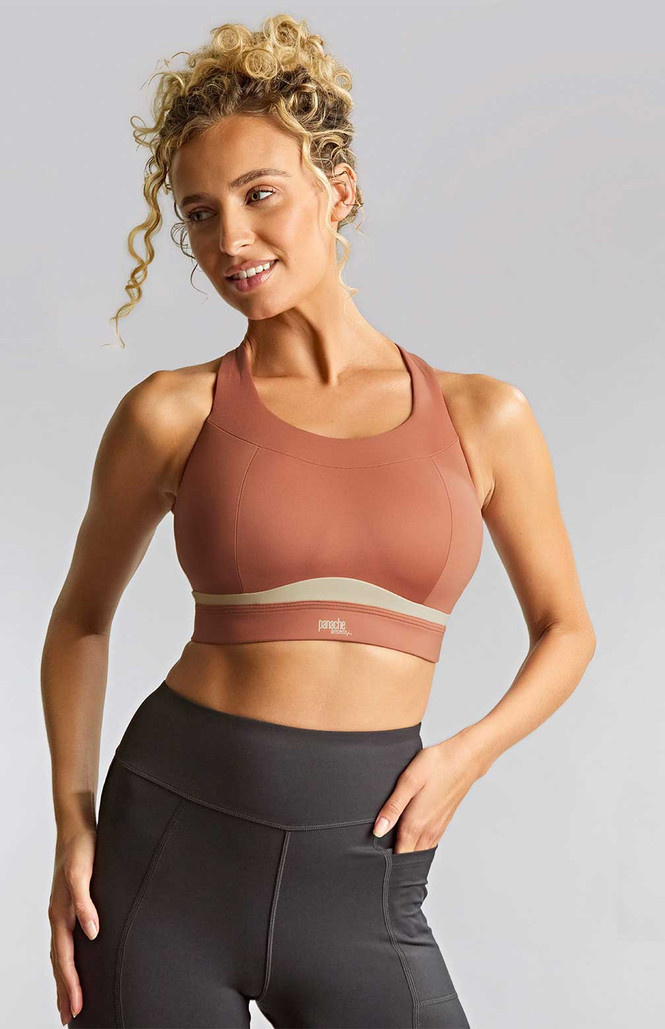 Bezfiszbinowy biustonosz sportowy Panache Sport FREEDOM 7344 Non Wired Sports Bra Sienna Rose