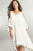 Krótki kaftan Panache Swim HALLE SW1778 Short Kaftan White