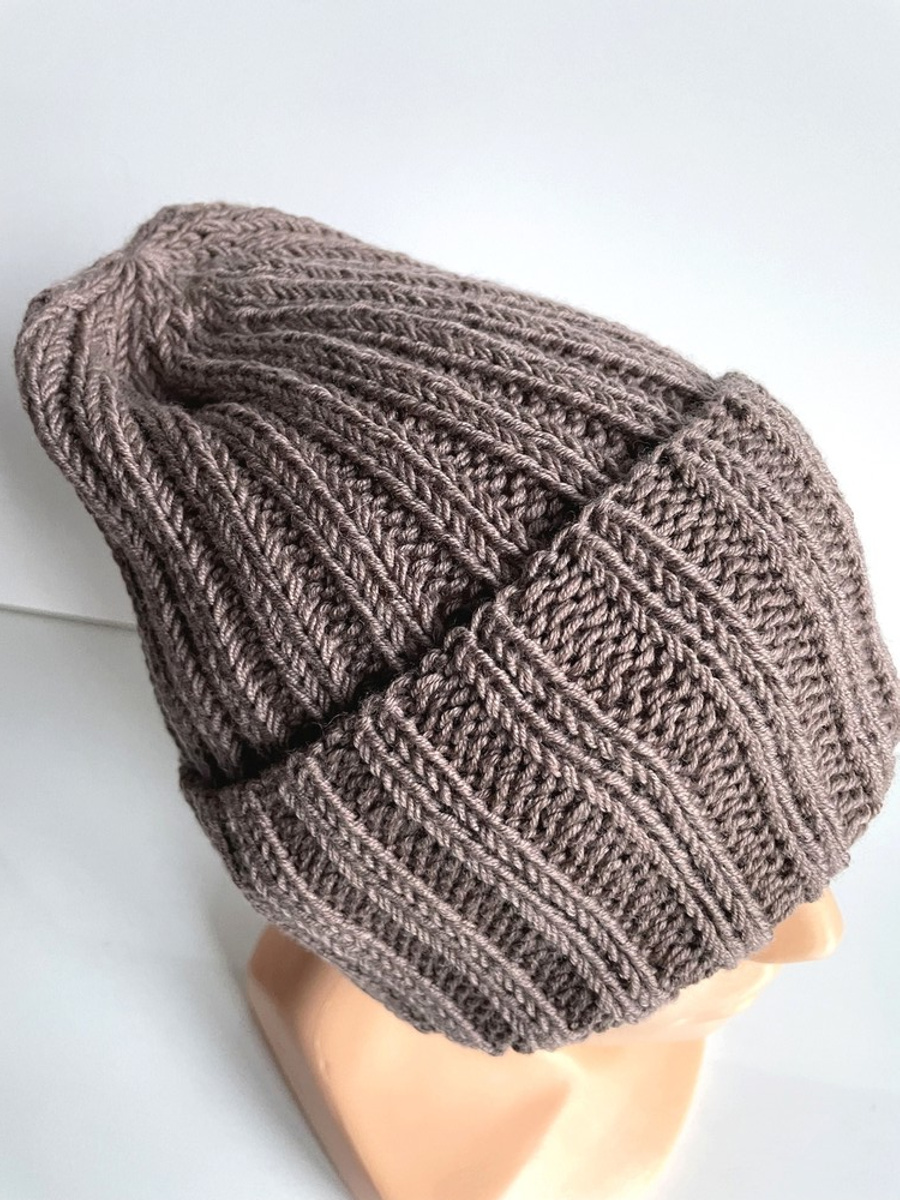 HELLI – czapka zimowa merino beanie 100% baby merino 17 Beż, ręcznie robiona