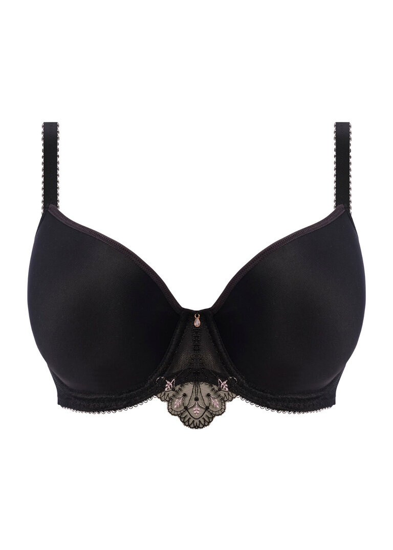 Biustonosz Freya LOVELAND AA401031BOR Uw Moulded Plunge T-shirt Bra Boudoir Noir