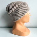 VARELLA – czapka beanie z wełny merino 100% Baby Merino 63 piaskowy, jesienno-zimowa