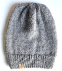 JONA– czapka z alpaki damska 100% alpaka 517 średni szary beanie zimowa