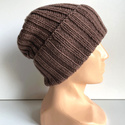 HELLI – czapka zimowa merino wywijana 52 Czekolada, unisex
