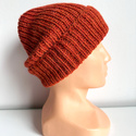 KIARA Turn-Up Beanie 100% Alpaca 2925 rdza zimowa