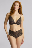 Biustonosz Panache ALLURE 10763 Demi Plunge Bra Black/Latte