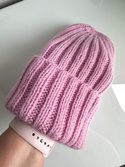 Wywijana czapka kaszmirowa 100% MARLA 719 Vichy Nitkowe Love