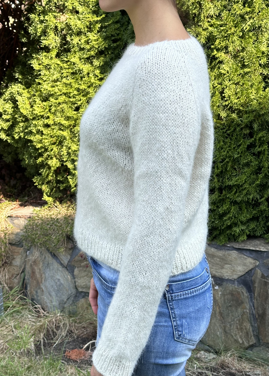 Ręcznie robiony Sweter Alpaka z jedwabiem