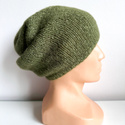 CHMURKA Handmade Alpaca Beanie 47 Oregano Green