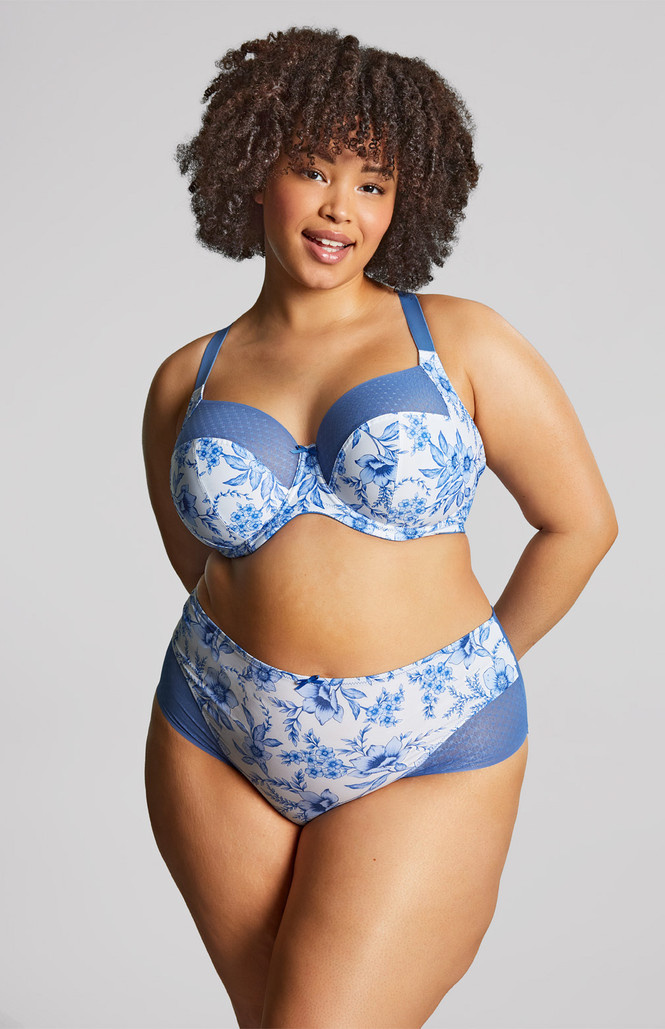 Figi Sculptresse by Panache BLISS 10682 Deep Brief Blue Floral