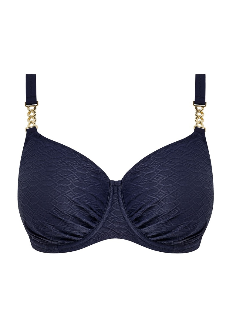 Strój kąpielowy góra Fantasie AZORES FS506601MIH Uw Gathered Full Cup Bikini Top Midnight