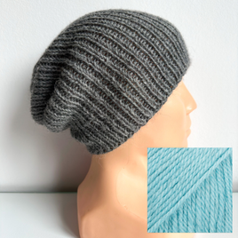 KIARA Beanie 100% Alpaca 2917 Turquoise