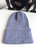 NANA – czapka wywijana merino 100% Baby Merino 37 Jasna Lawenda