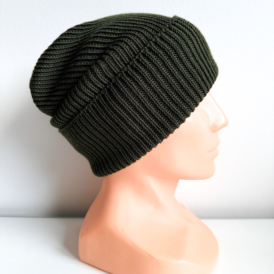 VARELLA – czapka beanie z wełny merino 100% Baby Merino 65 ciemny leśny