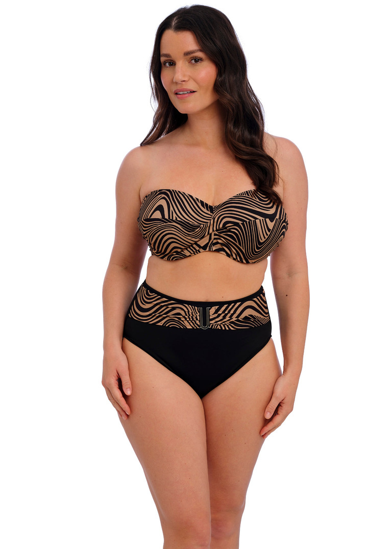 Figi kąpielowe Fantasie PEMBA ISLAND FS505478MOA High Waist Bikini Brief Mocha