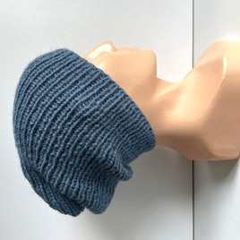 KIARA – czapka z alpaki damska 100% alpaka 6309 średni niebieski petrol zimowa beanie