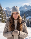 VARELLA – czapka beanie z wełny merino 100% Baby Merino 22 Jasny Szary zimowa