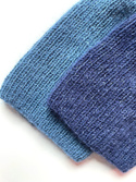 Handmade women's hat AUREA 100% baby merino plus mohair and silk 13/28 Navy Blue