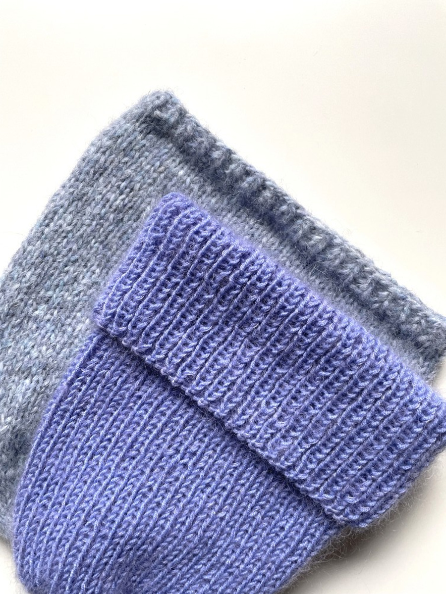 AUREA – ręcznie robiona czapka beanie baby merino + moher i jedwab damska dziecięca 25/11 Lawenda