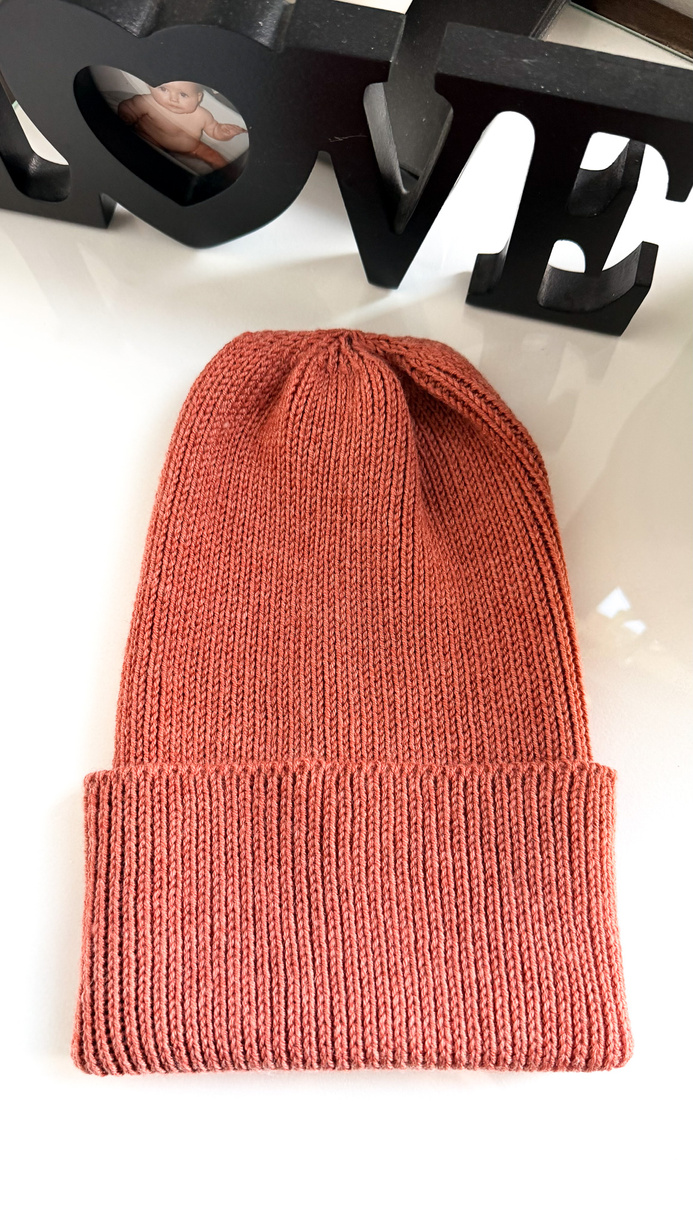VARELLA – czapka z wełny merino 48 Blush zimowa