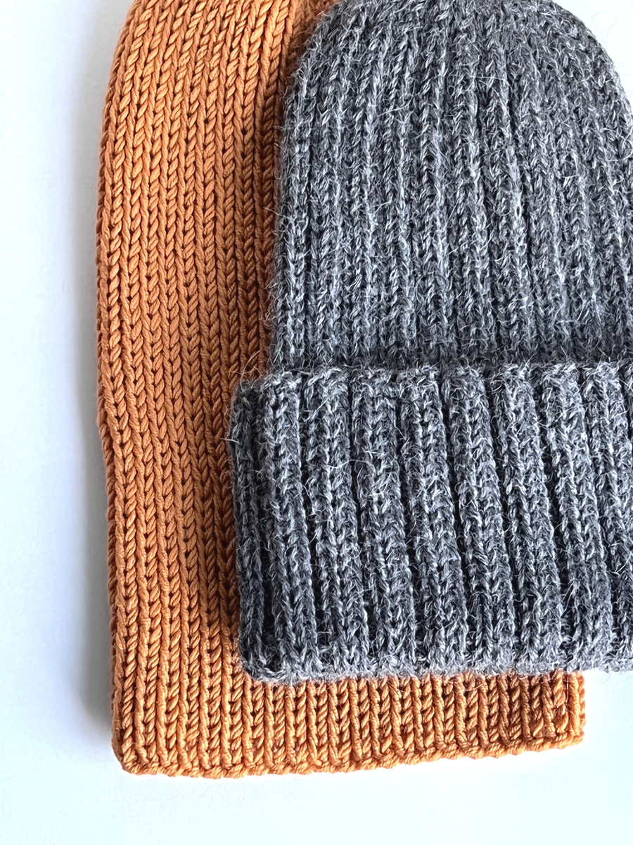 LAURIN Turn-Up Beanie 100% Alpaca 517 Medium Grey