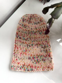 ALURA – ręcznie robiona ciepła czapka beanie merino + moher i jedwab damska 27/56 Zimowy Karnawał
