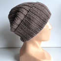HELLI – czapka zimowa merino beanie 100% baby merino 17 Beż, ręcznie robiona