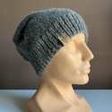 JONA– czapka z alpaki damska 100% alpaka 517 średni szary beanie zimowa