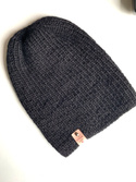 KIARA Handgemachte Beanie-Mütze aus 100% Alpaka 8903 Schwarz